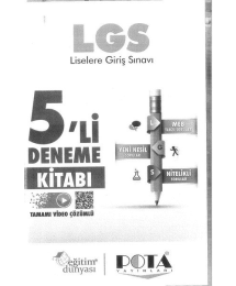 LGS 5'Lİ DENEME KİTABI TAMAMI VİDEO ÇÖZÜMLÜ