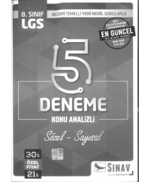 LGS 5 DENEME KONU ANALİZİ SÖZEL SAYISAL