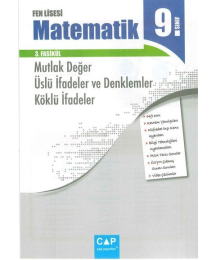FEN LİSESİ MATEMATİK 3. FASİKÜL MUTLAK DEĞER ÜSLÜ İFADELER VE DENKLEMLER KÖKLÜ İFADELER