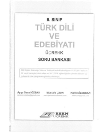 TÜRK DİLİ VE EDEBİYATI ÜÇRENK SORU BANKASI