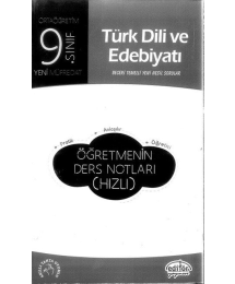 TÜRK DİLİ VE EDEBİYATI ÖĞRETMENİN DERS NOTLARI (HIZLI)