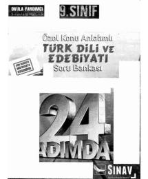 ÖZEL KONU ANLATIMLI TÜRK DİLİ VE EDEBİYATI SORU BANKASI 24 ADIMDA