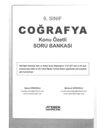 COĞRAFYA KONU ÖZETLİ SORU BANKASI