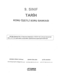 TARİH KONU ÖZETLİ SORU BANKASI