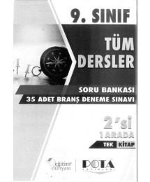TÜM DERSLER SORU BANKASI 35 ADET BRANŞ DENEME SINAVI 2'Sİ 1 ARADA TEK KİTAP