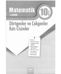 MATEMATİK 5. FASİKÜL DÖRTGENLER VE ÇOKGENLER KATI CİSİMLER