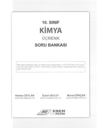 KİMYA ÜÇRENK SORU BANKASI