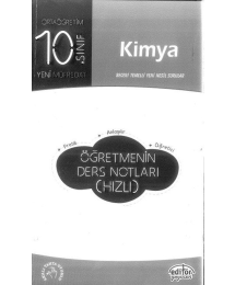 KİMYA ÖĞRETMENİN DERS NOTLARI (HIZLI)