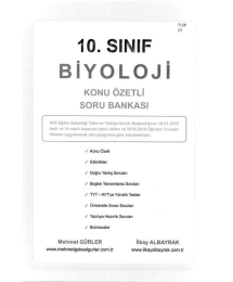 BİYOLOJİ KONU ÖZETLİ SORU BANKASI