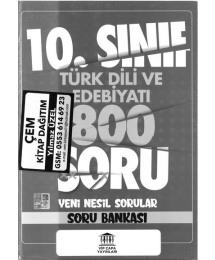TÜRK DİLİ VE EDEBİYATI 800 SORU YENİ NESİL SORULAR SORU BANKASI