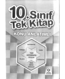 TEK KİTAP KONU ANLATIMLI YENİ MÜFREDATA UYGUN