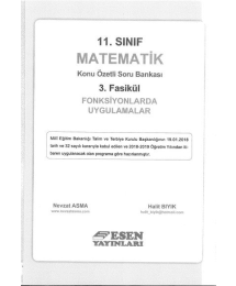 MATEMATİK KONU ÖZETLİ SORU BANKASI 3. FASİKÜL FONKSİYONLARDA UYGULAMALAR