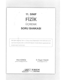 FİZİK ÜÇRENK SORU BANKASI