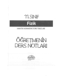FİZİK ÖĞRETMENİN DERS NOTLARI