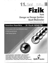 FİZİK TORK DENGE VE DENGE ŞARTLARI BASİT MAKİNELER