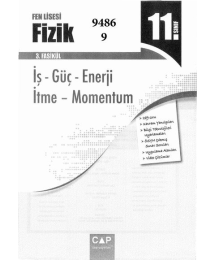 FİZİK 3. FASİKÜL İŞ GÜÇ ENERJİ İTME MOMENTUM