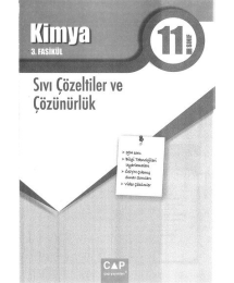KİMYA 3. FASİKÜL SIVI ÇÖZELTİLER VE ÇÖZÜNÜRLÜK