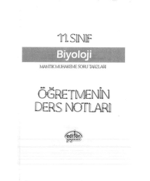 BİYOLOJİ ÖĞRETMENİN DERS NOTLARI