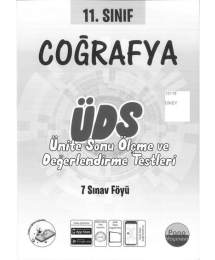 COĞRAFYA ÜNİTE SONU ÖLÇME VE DEĞERLENDİRME TESTLERİ