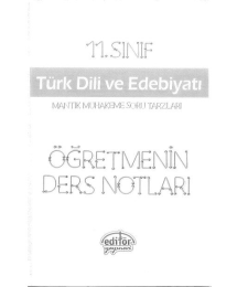 TÜRK DİLİ VE EDEBİYATI ÖĞRETMENİN DERS NOTLARI