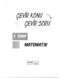 MATEMATİK ÇEVİR KONU ÇEVİR SORU