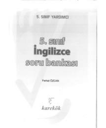 İNGİLİZCE SORU BANKASI