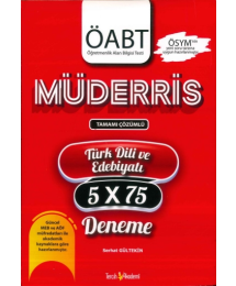 MÜDERRİS TÜRK DİLİ VE EDEBİYATI 5x75 DENEME TAMAMI ÇÖZÜMLÜ
