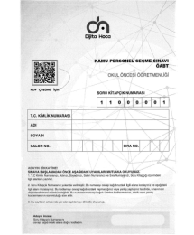 OKUL ÖNCESİ ÖĞRETMENLİĞİ 6*75 DENEME