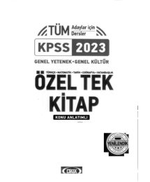 ÖZEL TEK KİTAP KONU ANLATIMLI (TÜM DERSLER)