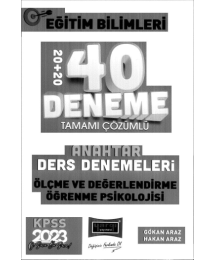 40 ANAHTAR DENEME TAMAMI ÇÖZÜMLÜ ÖLÇME DEĞERLENDİRME- ÖĞRENME PSİKOLOJİSİ