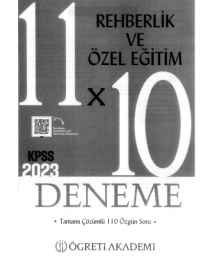 REHBERLİK VE ÖZEL EĞİTİM 11*10 DENEME ÇÖZÜMLÜ