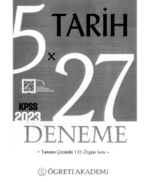 TARİH 5*27 DENEME ÇÖZÜMLÜ