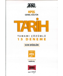 TARİH TAMAMI ÇÖZÜMLÜ 15 DENEME SON DÜZLÜK