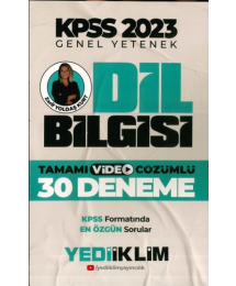 DİL BİLGİSİ TAMAMI VİDEO ÇÖZÜMLÜ 30 DENEME