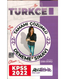 TÜRKÇE TAMAMI ÇÖZÜMLÜ 22 DENEME SINAVI