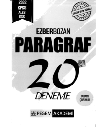 EZBERBOZAN PARAGRAF 20 DENEME ÇÖZÜMLÜ