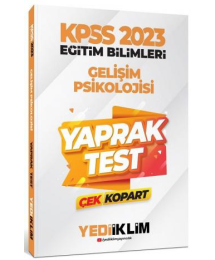 Gelişim Psikolojisi Yaprak Test Çek Kopart