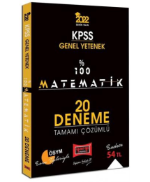 %100 MATEMATİK 20 ÇÖZÜMLÜ DENEME
