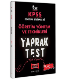 ÖĞRETİM YÖNTEM VE TEKNİKLERİ YAPRAK TEST