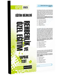 Rehberlik ve Özel Eğitim Yaprak Test