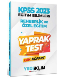 Rehberlik ve Özel Eğitim Çek Kopart Yaprak Test