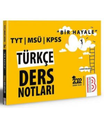 Bir Hayale Serisi TYT KPSS MSÜ Türkçe Ders Notları