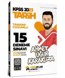 Atölye Serisi Tarih Tamamı Çözümlü 15 Deneme Sınavı