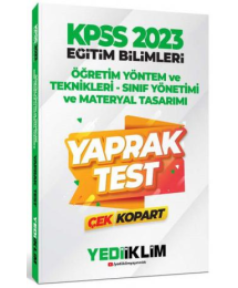 Öğretim Yöntem ve Teknikleri Sınıf Yönetimi Materyal Tasarımı Yaprak Test Çek Kopart