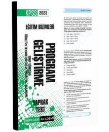 Program Geliştirme Yaprak Test
