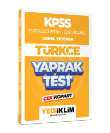 Ortaöğretim Ön Lisans Genel Yetenek Türkçe Çek Kopart Yaprak Test
