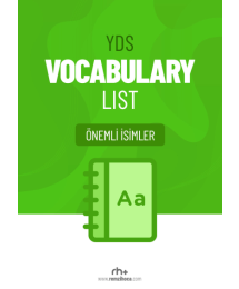 YDS Vocabulary List Önemli İsimler Remzi Hocam