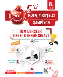 8. Sınıf Kırmızı Tüm Dersler 5 Li Deneme Sınavı Şampiyon Nartest Yayınları