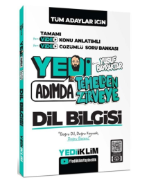 Tüm Adaylar İçin Yedi Adımda Temelden Zirveye Dil Bilgisi Video Konu Anlatımlı Video Çözümlü Soru Bankası Yediiklim Yayınları