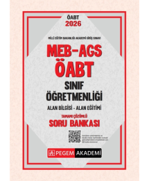 2026 MEB AGS ÖABT Sınıf Öğretmenliği (ALAN BİLGİSİ- ALAN EĞİTİMİ) Tamamı Çözümlü Soru Bankası Pegem Akademi